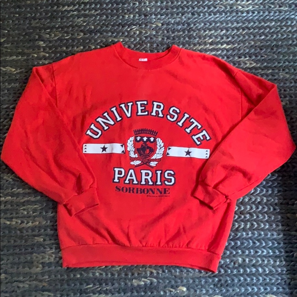 Vintage University of Paris Crew Neck Sweatshirt